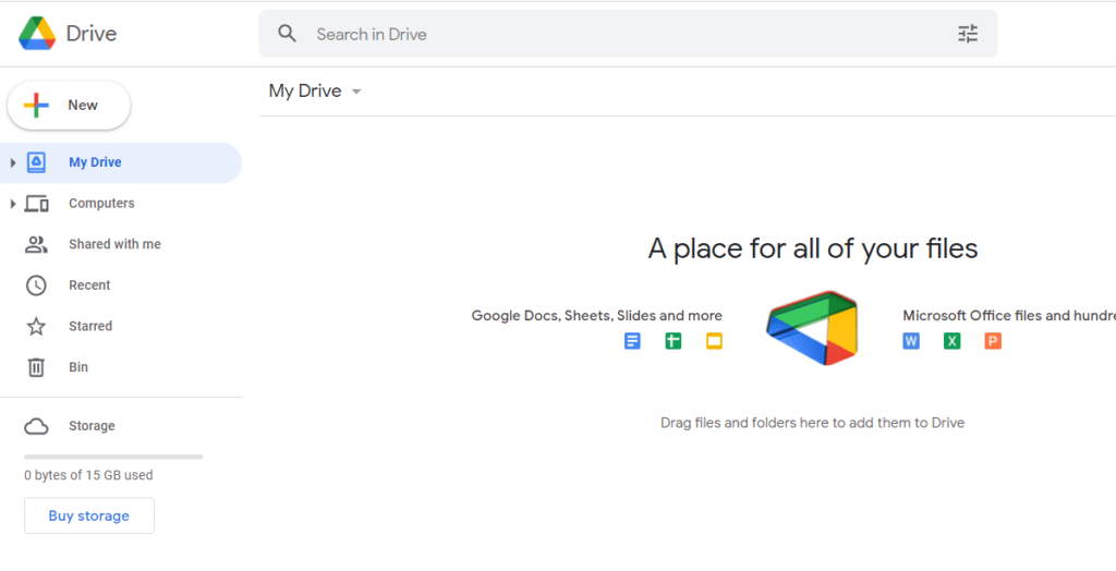 no-data-in-drive